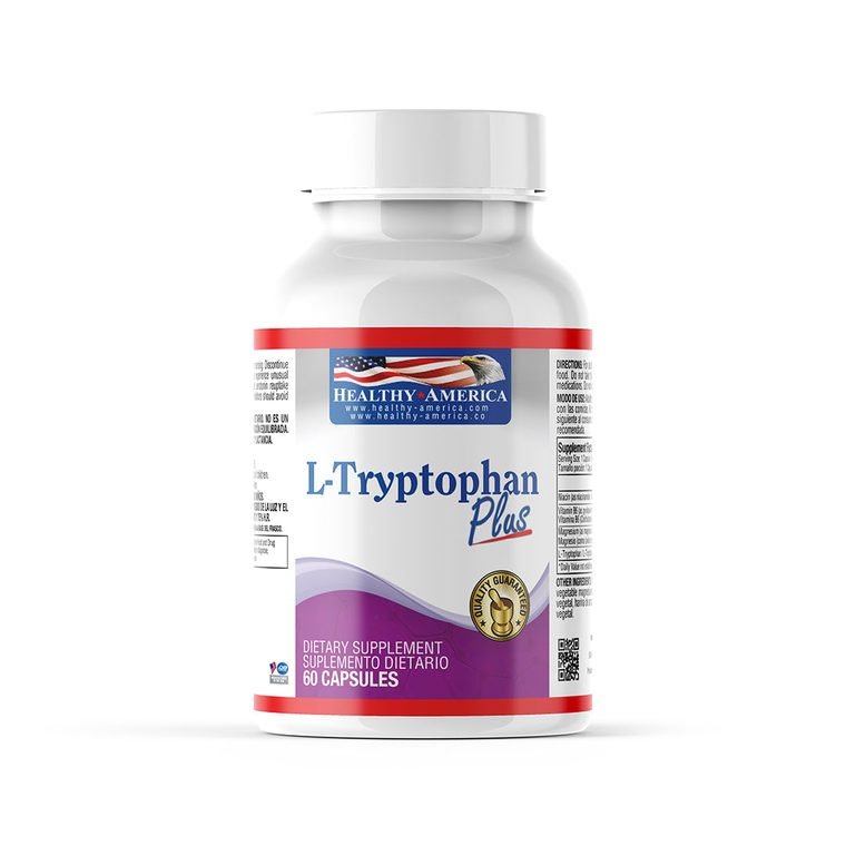 L-Tryptophan Plus 100 mg — 60 cápsulas 12 l tryptophan plus 100mg 60caps