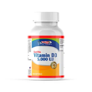 Inicio Vitamin D3 5.000 UI x 100 cápsulas blandas SunVita Healthy America