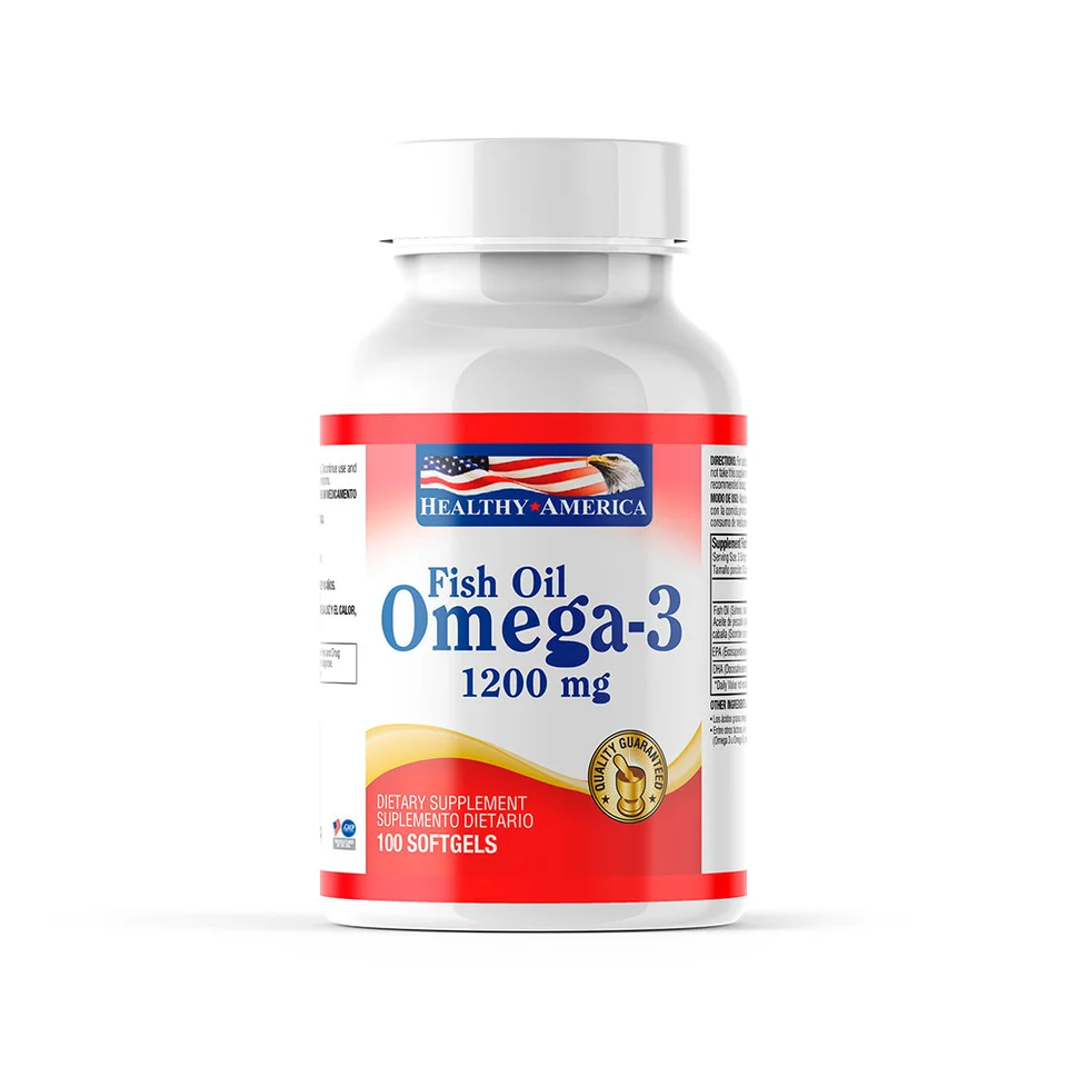 Fish Oil Omega-3 1200 mg x 100 cápsulas Fish Oil Omega-3 1.200 mg x 100 cápsulas blandas Healthy America
